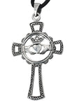 Claddagh-Kreuz 170 mit Schlangenkette - Silber