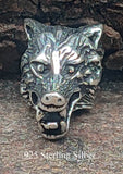 Bartperle Wolf 9x8 mm - Silber