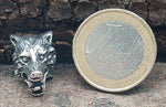 Bartperle Wolf 9x8 mm - Silber