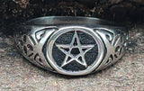 Ring Pentagramm, Gr. 52-70 (edpe) - Edelstahl