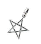 Pentagramm 45 mit Schlangenkette - Silber