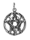 Pentagramm 139 mit Schlangenkette - Silber