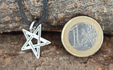 Pentagramm 51 mit Schlangenkette - Silber